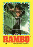 1985 Topps Rambo First Blood Part 2 Sticker Trading Card 14 Front