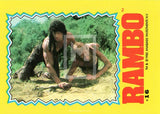 1985 Topps Rambo First Blood Part 2 Sticker Trading Card 16 Front