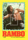 1985 Topps Rambo First Blood Part 2 Sticker Trading Card 17 Front
