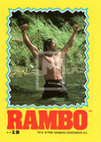 1985 Topps Rambo First Blood Part 2 Sticker Trading Card 19 Front