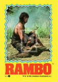 1985 Topps Rambo First Blood Part 2 Sticker Trading Card 6 Front