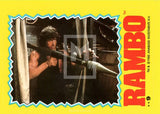 1985 Topps Rambo First Blood Part 2 Sticker Trading Card 9 Front