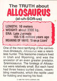 1988 Topps Dinosaurs Attack Movie Sticker Trading Card 1 Back