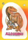 1988 Topps Dinosaurs Attack Movie Sticker Trading Card 1 Front