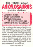 1988 Topps Dinosaurs Attack Movie Sticker Trading Card 2 Back