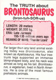 1988 Topps Dinosaurs Attack Movie Sticker Trading Card 4 Back