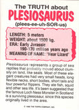 1988 Topps Dinosaurs Attack Movie Sticker Trading Card 6 Back