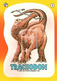 1988 Topps Dinosaurs Attack Movie Sticker Trading Card 9 Front