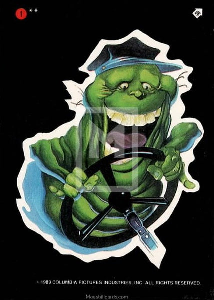1988 Topps Ghostbusters 2 Movie Sticker Trading Card 1 Front