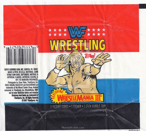 1987 Topps WWF Wrestling Trading Card Pack