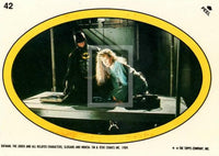 1989 Topps Batman Second Series Sticker Trading Card 42 Front