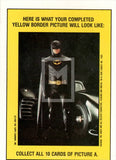 1989 Topps Batman Sticker Trading Card 1 Back
