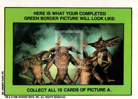 1990 Topps Gremlins 2 New Batch Sticker Trading Card 11 Green Back