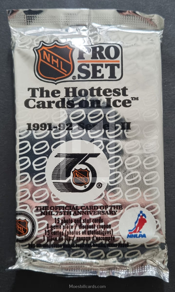1991 92 Pro Set NHL Hockey Series 2 Trading Card Pack Front