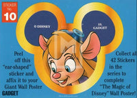 1992 Magic of Disney Sticker Trading Card 10 Gadget Front