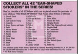 1992 Magic of Disney Sticker Trading Card 11 Shere Khan Back I Collect All 42 Ear Shaped Stickers Checklist Variant