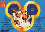 1992 Magic of Disney Sticker Trading Card 11 Shere Khan Front