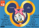 1992 Magic of Disney Sticker Trading Card 12 Webby Front