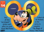 1992 Magic of Disney Sticker Trading Card 14 Goofy Front