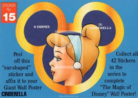 1992 Magic of Disney Sticker Trading Card 15 Cinderella Front