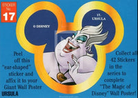 1992 Magic of Disney Sticker Trading Card 17 Ursula Front