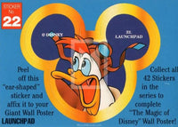 1992 Magic of Disney Sticker Trading Card 22 Launchpad Front