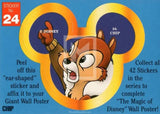 1992 Magic of Disney Sticker Trading Card 24 Chip Front