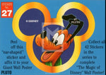 1992 Magic of Disney Sticker Trading Card 27 Pluto Front