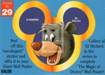 1992 Magic of Disney Sticker Trading Card 29 Baloo Front