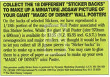 1992 Magic of Disney Sticker Trading Card 38 Ariel Back B Collect the 18 Different Variant