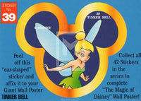 1992 Magic of Disney Sticker Trading Card 39 Tinker Bell Front