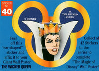 1992 Magic of Disney Sticker Trading Card 40 The Wicked Queen Front
