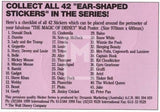 1992 Magic of Disney Sticker Trading Card 41 Jake Back H Collect all 42 Ear Shaped Variant
