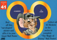 1992 Magic of Disney Sticker Trading Card 41 Jake Front