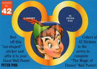 1992 Magic of Disney Sticker Trading Card 42 Peter Pan Front