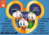 1992 Magic of Disney Sticker Trading Card 5 Huey Dewey Louie Front