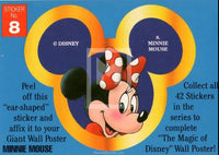 1992 Magic of Disney Sticker Trading Card 8 Minnie Mouse Front