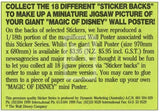 1992 Magic of Disney Sticker Trading Card 9 Bambi Back B Collect The 18 Different Sticker Backs Variant