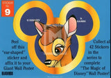 1992 Magic of Disney Sticker Trading Card 9 Bambi Front