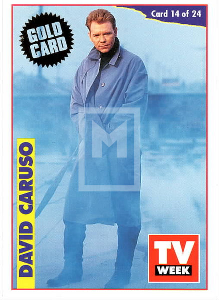 1994 TV Week Television Series 2 Insert Gold Card 14 David Caruso Trading Card Front