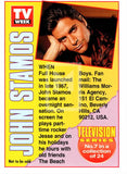 1994 TV Week Televison Series 2 Insert Gold Card 7 John Stamos Trading Card Back