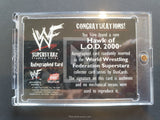 1998 Comic Images WWF Superstarz LOD Hawk Autograph Trading Card Back