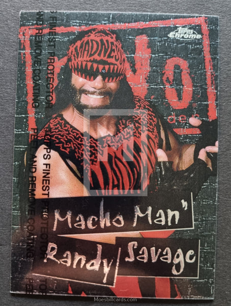 1998 Topps WCW NWO Series 1 Hobby Chromium C3 Macho Man Randy Savage Trading Card Front
