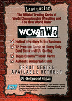 1998 Topps WCW NWO Series 1 Promo P1 Hollywood Hogan Trading Card Back