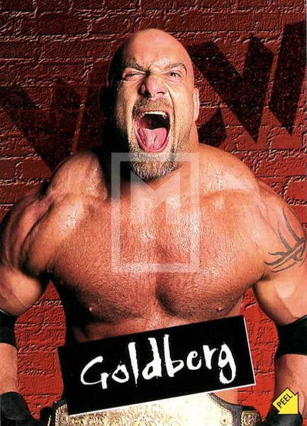1998 Topps WCW NWO Series 1 Retail Insert Sticker S1 Goldberg Trading Card Front