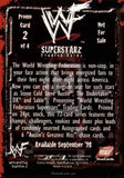 1998 WWF Superstarz Wrestling Sable 2 of 4 Promo Trading Card Back