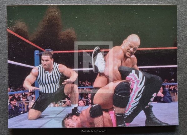 1998 WWF Superstarz Wrestling Stone Cold Hitz Omni 2 Trading Card Front