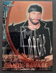 1999 Topps WCW Embossed Wrestling Double Sided Chrome Chase Card Macho Man Front