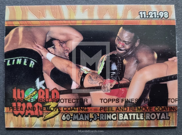 1999 Topps WCW Nitro Hobby Chromium C11 World War 3 Trading Card Front