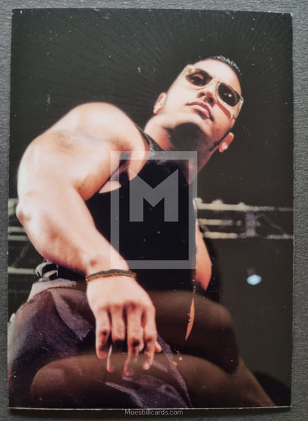 1999 WWF Smackdown Wrestling Chrome Chase C6 The Rock Trading Card Front
